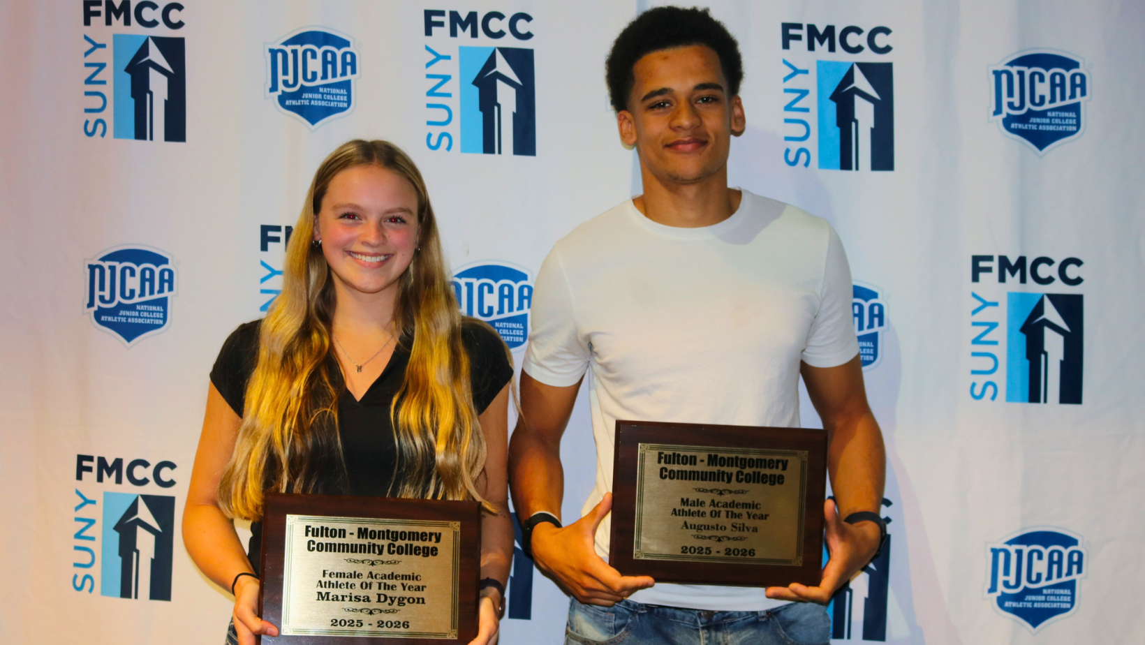 2026 Academic Athletes of the Year. Marisa Dygon and Gus Silva