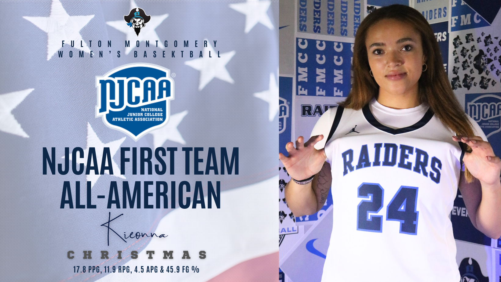 Kieonna Christmas earned NJCAA First Team All-American Honors